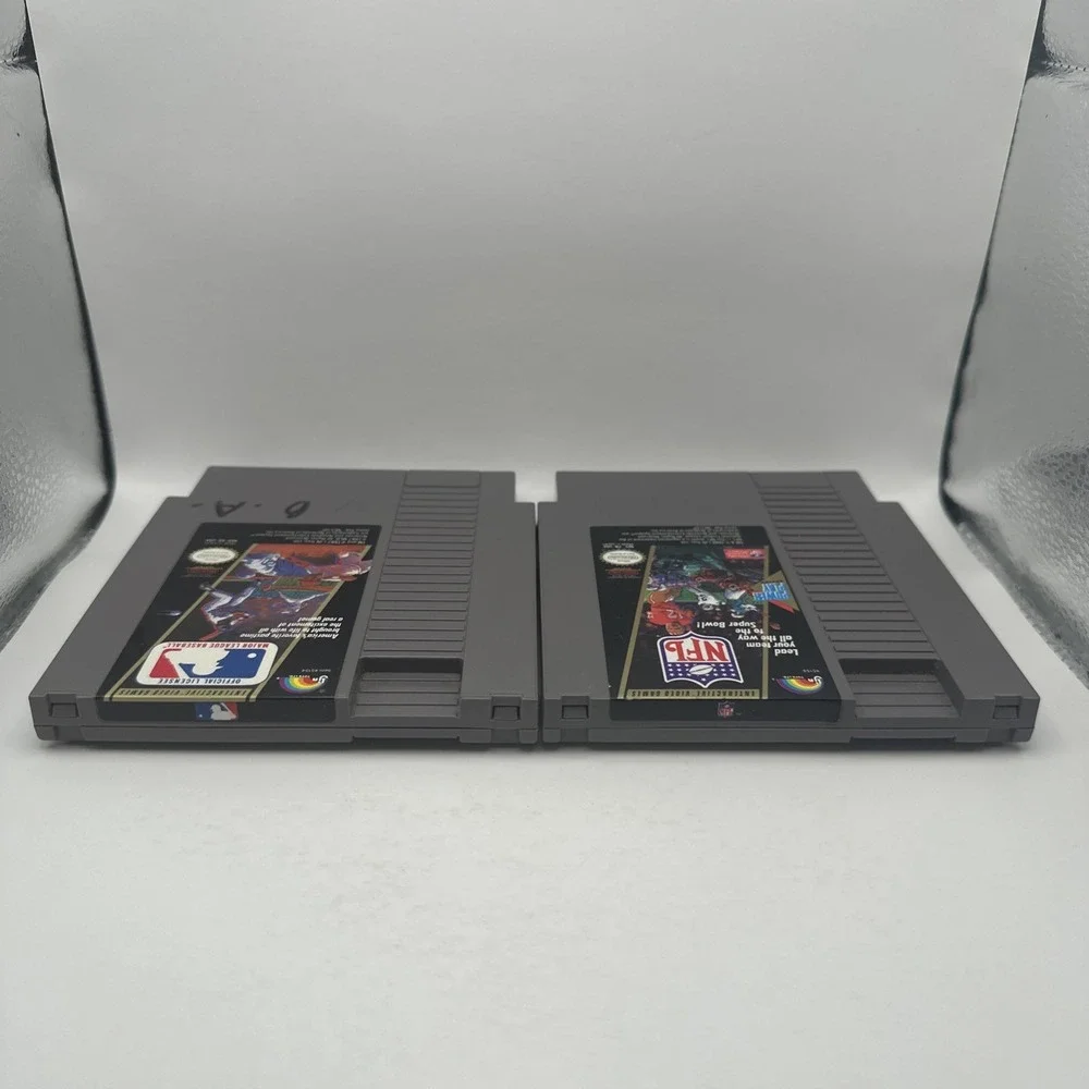 MLB NFL Major League Baseball Football Power Play Nintendo NES Games LOT Bundle